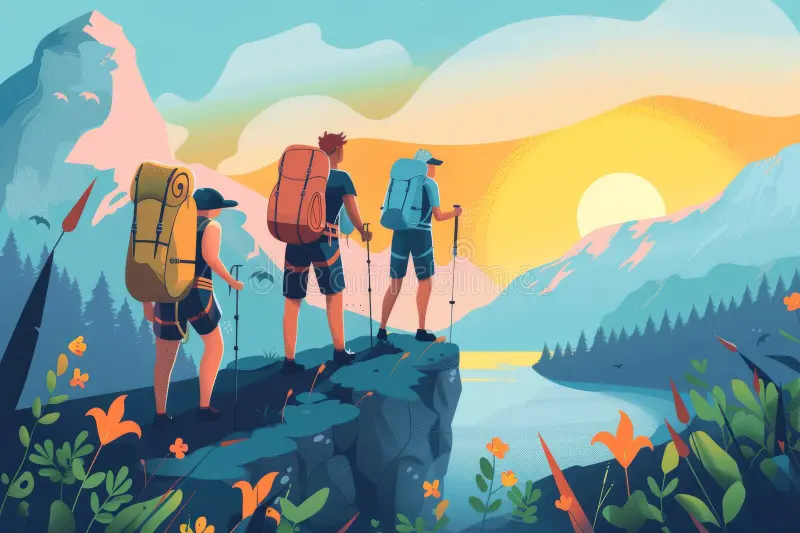 Trekking Illustration